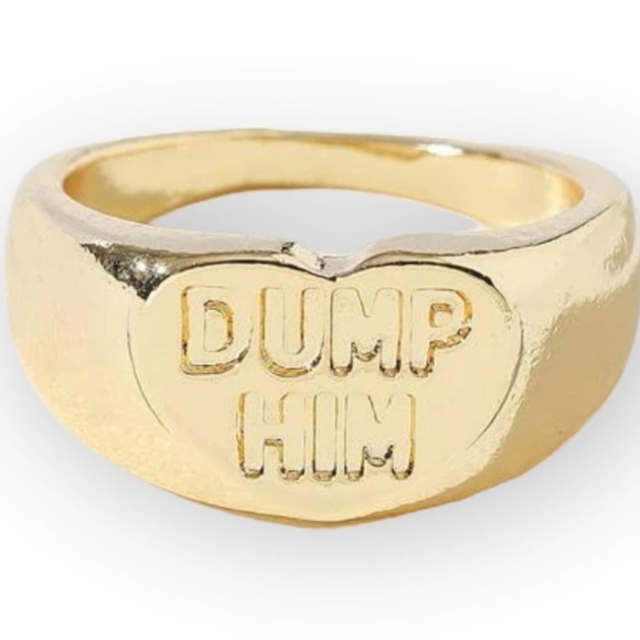 Funny Dump Him Ring Size 7 - Picture 1 of 7